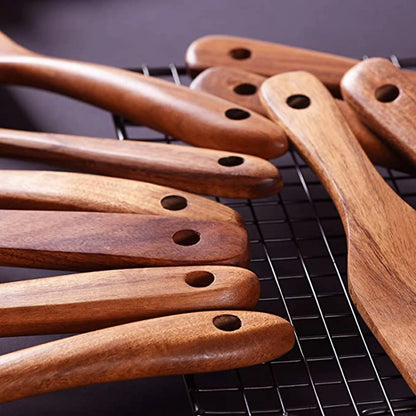 Wooden Kitchen Utensils Set