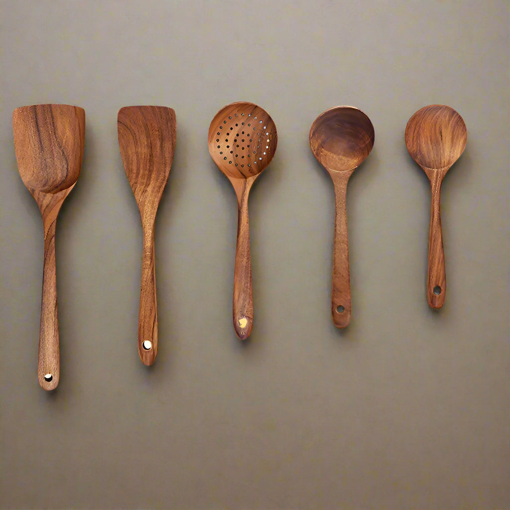 Wooden Kitchen Utensils Set